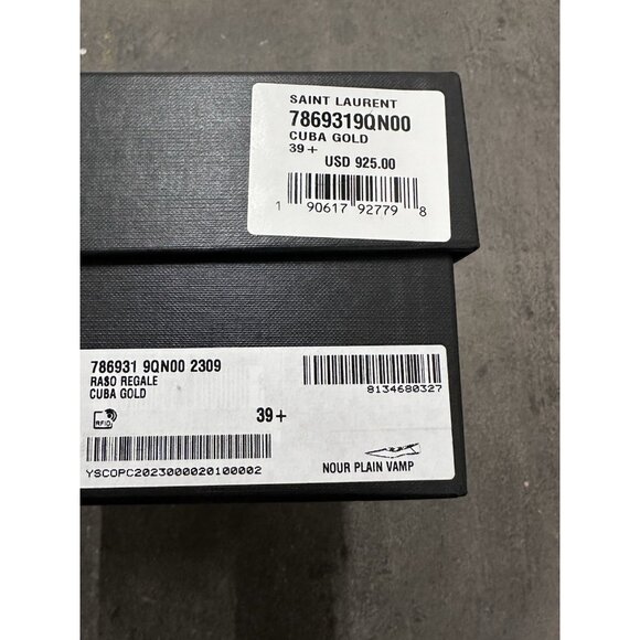 Saint Laurent Carolyn Slipper Flats Cuba Gold - Picture 3 of 9